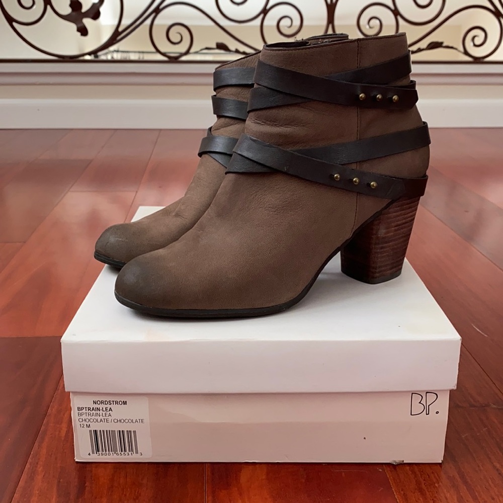 BP Train Leather Booties Boots
